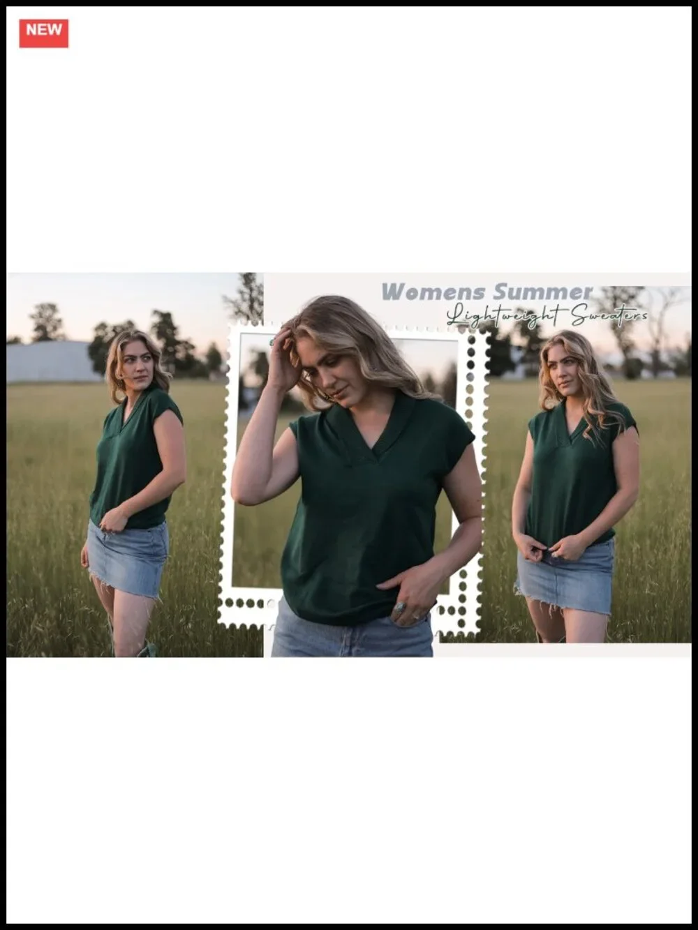 Womens Knit Sweater Vest V-Neck Short Cap Sleeve Summer Pullover Lightweight